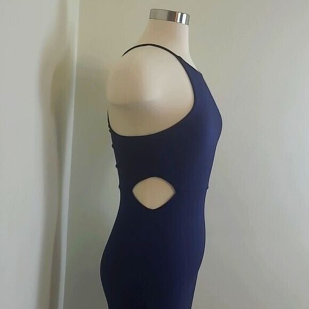 Soprano Womens Blue Sleeveless Cut Out Halter Dress Size Medium - Picture 3 of 11